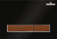 Комплект Унитаз подвесной Lavinia Boho One 33021010 с микролифтом + Система инсталляции для унитазов Relfix 38010010 + Кнопка смыва Relfix 38050602 матовая черная, темное дерево