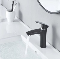 Смеситель для раковины Shevanik S9801H черный, хром