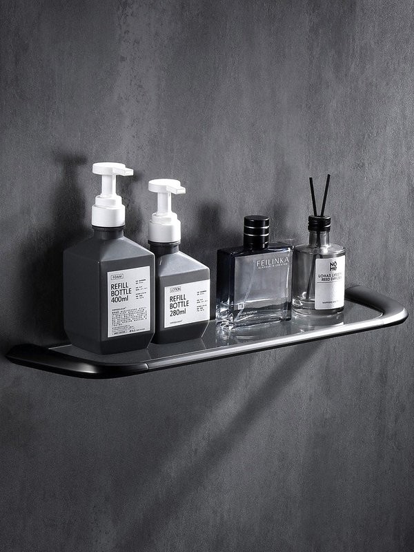 Полка под зеркало Abber Nord AA1555NG 49 см, стеклянная, никель