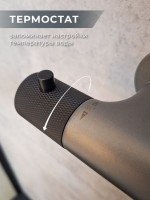 Душевая стойка AltroBagno Intento 030421 GrNe серая, черная