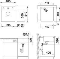 Комплект Мойка Blanco Dalago 45 525869 черная + Измельчитель Franke