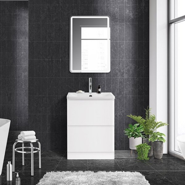 Мебель для ванной комнаты BelBagno Albano 60 напольная, bianco lucido