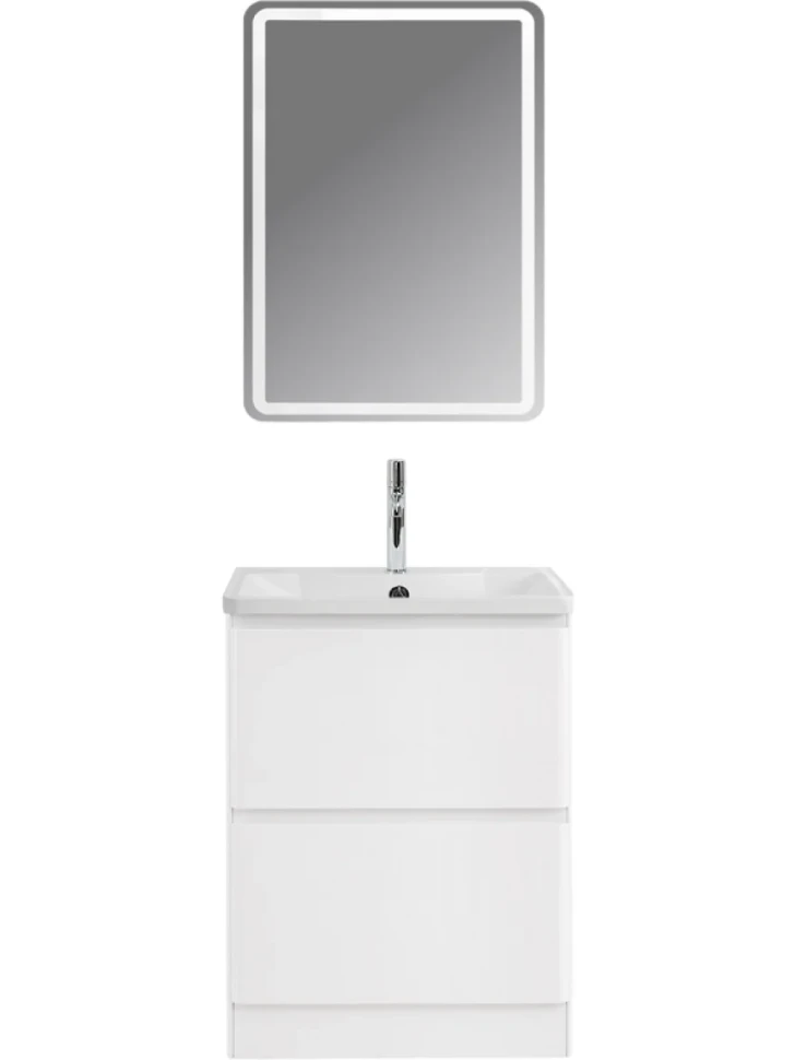 Мебель для ванной комнаты BelBagno Albano 60 напольная, bianco lucido