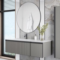 Тумба под раковину без столешницы Armadi Art Quatro 2 140 luna fuga, профиль anthracite