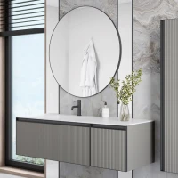 Тумба под раковину без столешницы Armadi Art Quatro 2 140 luna fuga, профиль anthracite