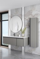 Тумба под раковину без столешницы Armadi Art Quatro 2 140 luna fuga, профиль anthracite