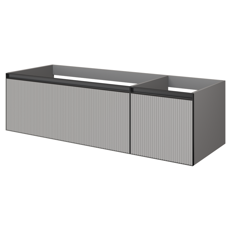 Тумба под раковину без столешницы Armadi Art Quatro 2 140 luna fuga, профиль anthracite