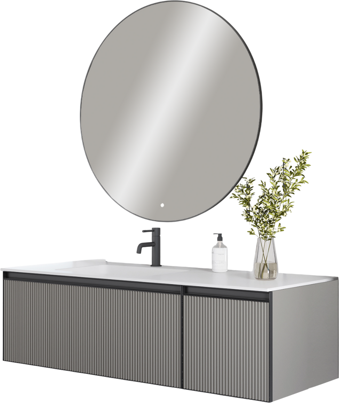Тумба под раковину без столешницы Armadi Art Quatro 2 140 luna fuga, профиль anthracite