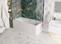 Акриловая ванна Vagnerplast Veronela 180x80 см, пристенная, ультрабелая, с каркасом