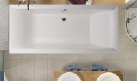 Акриловая ванна Vagnerplast Veronela 180x80 см, пристенная, ультрабелая, с каркасом