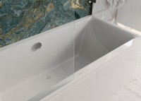 Акриловая ванна Vagnerplast Veronela 180x80 см, пристенная, ультрабелая, с каркасом