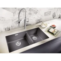 Комплект Мойка Blanco Subline 430/270-U темная скала + Измельчитель Franke Комплект Мойка Blanco Subline 430/270-U темная скала + Измельчитель Franke