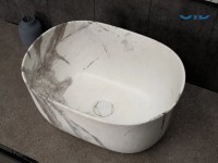 Накладная раковина GID Creativo Mnc9302 45 под матовый камень, овальная, фаянс