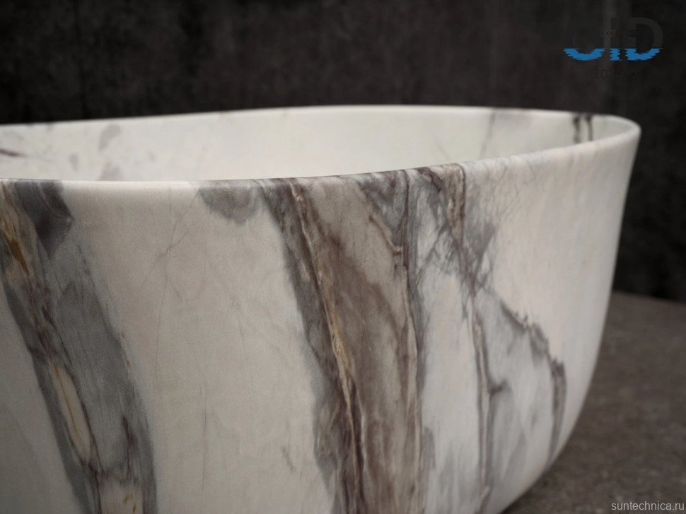 Накладная раковина GID Creativo Mnc9302 45 под матовый камень, овальная, фаянс