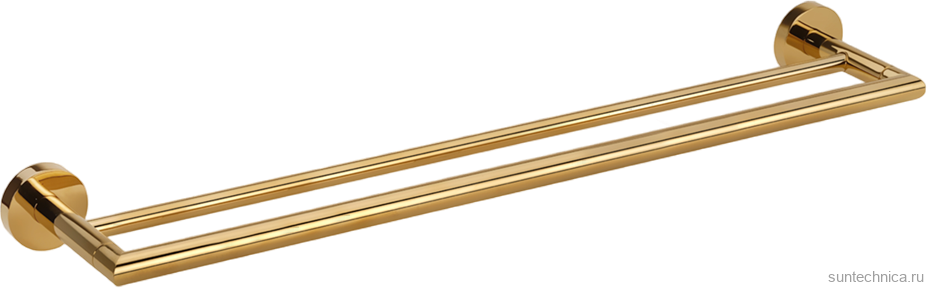 Полотенцедержатель Bemeta Brilo 161204052 двойной, gold polished