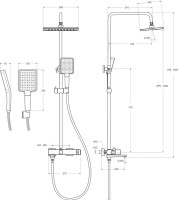 Душевая стойка BelBagno Ardente VSCM-CRM