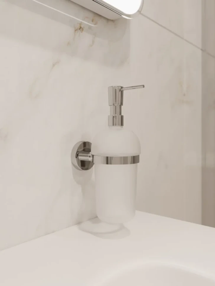 Дозатор для жидкого мыла DEKOR BANYO Alina A40 5012 настенный, хром
