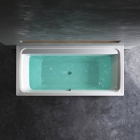 Акриловая ванна AM.PM Inspire V2.0 170x75 см, пристенная, белая, с каркасом