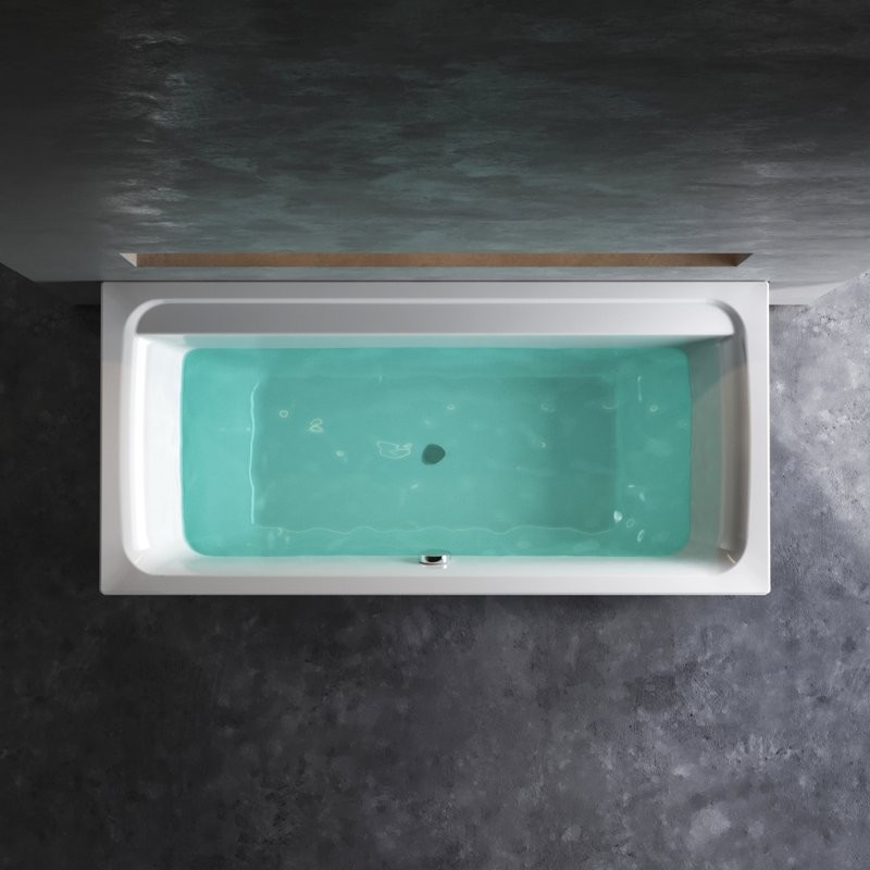 Акриловая ванна AM.PM Inspire V2.0 170x75 см, пристенная, белая, с каркасом