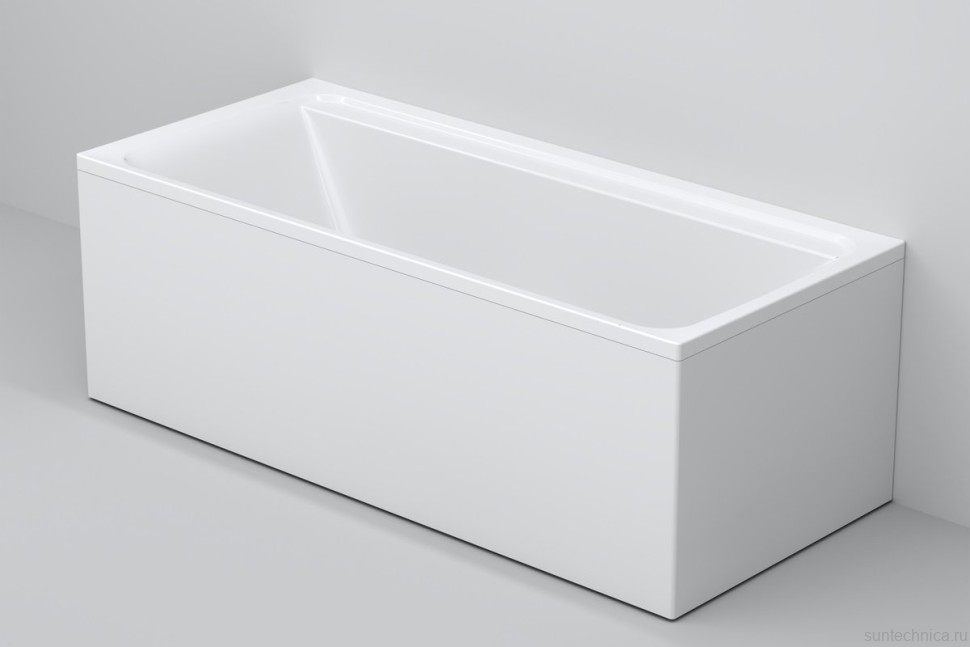 Акриловая ванна AM.PM Inspire V2.0 170x75 см, пристенная, белая, с каркасом