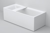 Акриловая ванна AM.PM Inspire V2.0 170x75 см, пристенная, белая, с каркасом