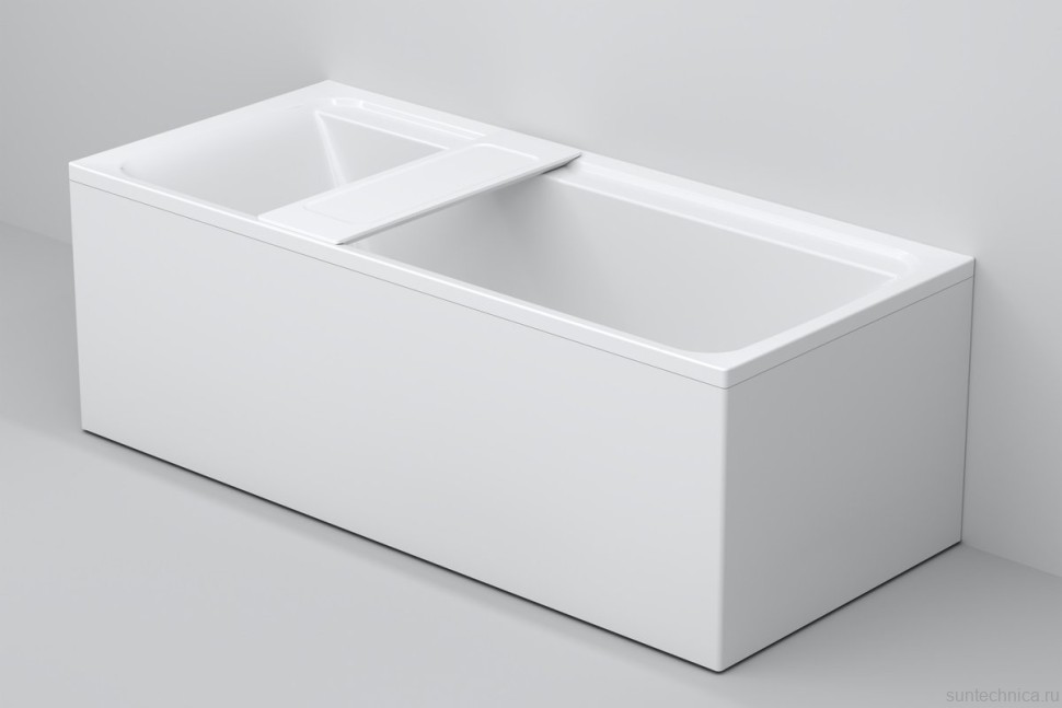 Акриловая ванна AM.PM Inspire V2.0 170x75 см, пристенная, белая, с каркасом