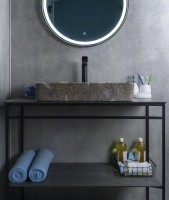 Накладная раковина GID Geometrico Mnc396T 60 под глянцевый камень, прямоугольная, фаянс