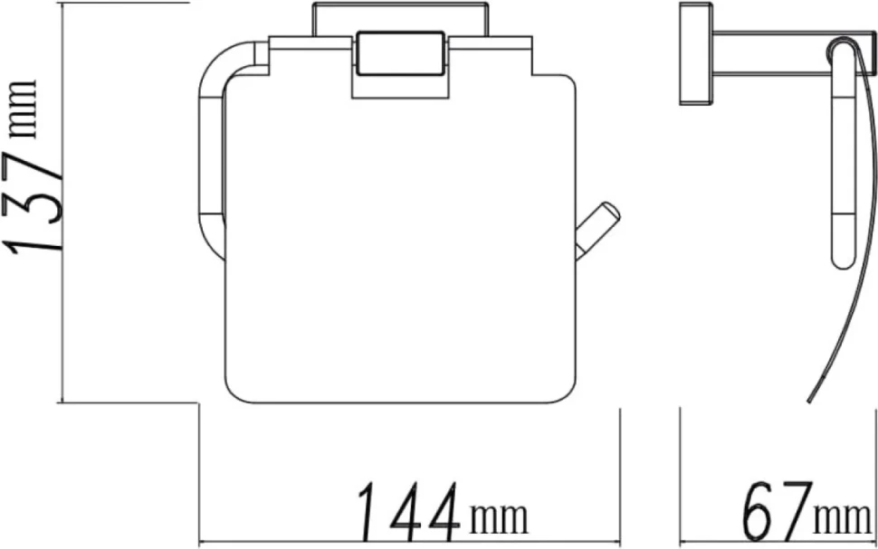 Держатель для туалетной бумаги Shevanik SG5605H черный