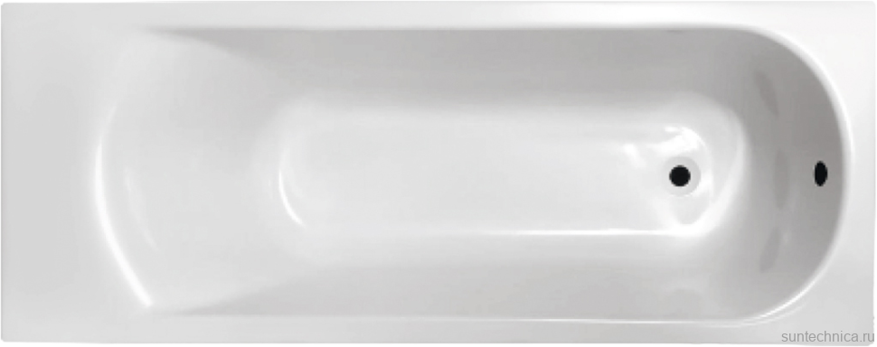 Акриловая ванна EUROLUX Miamika 150x70 см, пристенная, белая, с каркасом