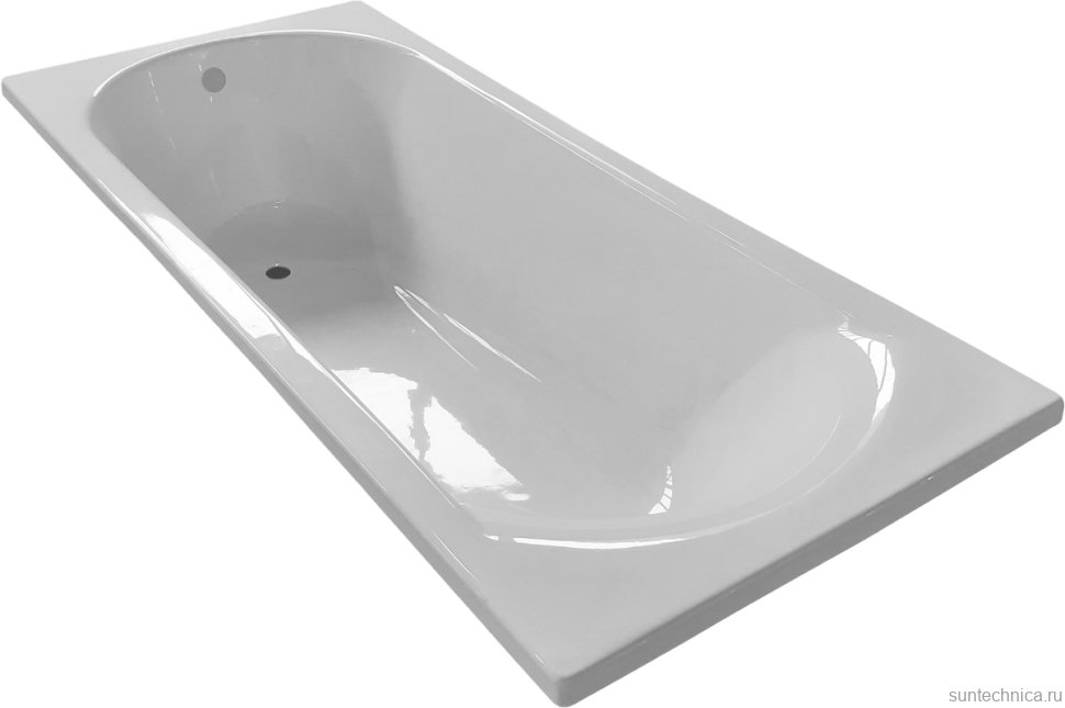 Акриловая ванна EUROLUX Miamika 150x70 см, пристенная, белая, с каркасом