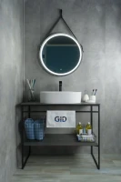 Накладная раковина GID Lago N9025 56 глянцевая белая, овальная, фаянс