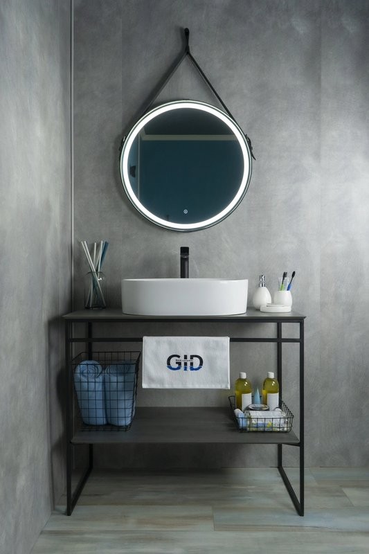 Накладная раковина GID Lago N9025 56 глянцевая белая, овальная, фаянс