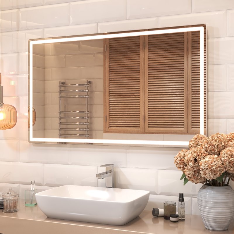 Зеркало Vigo Geometry Comfort 120 с подсветкой, с антизапотевателем