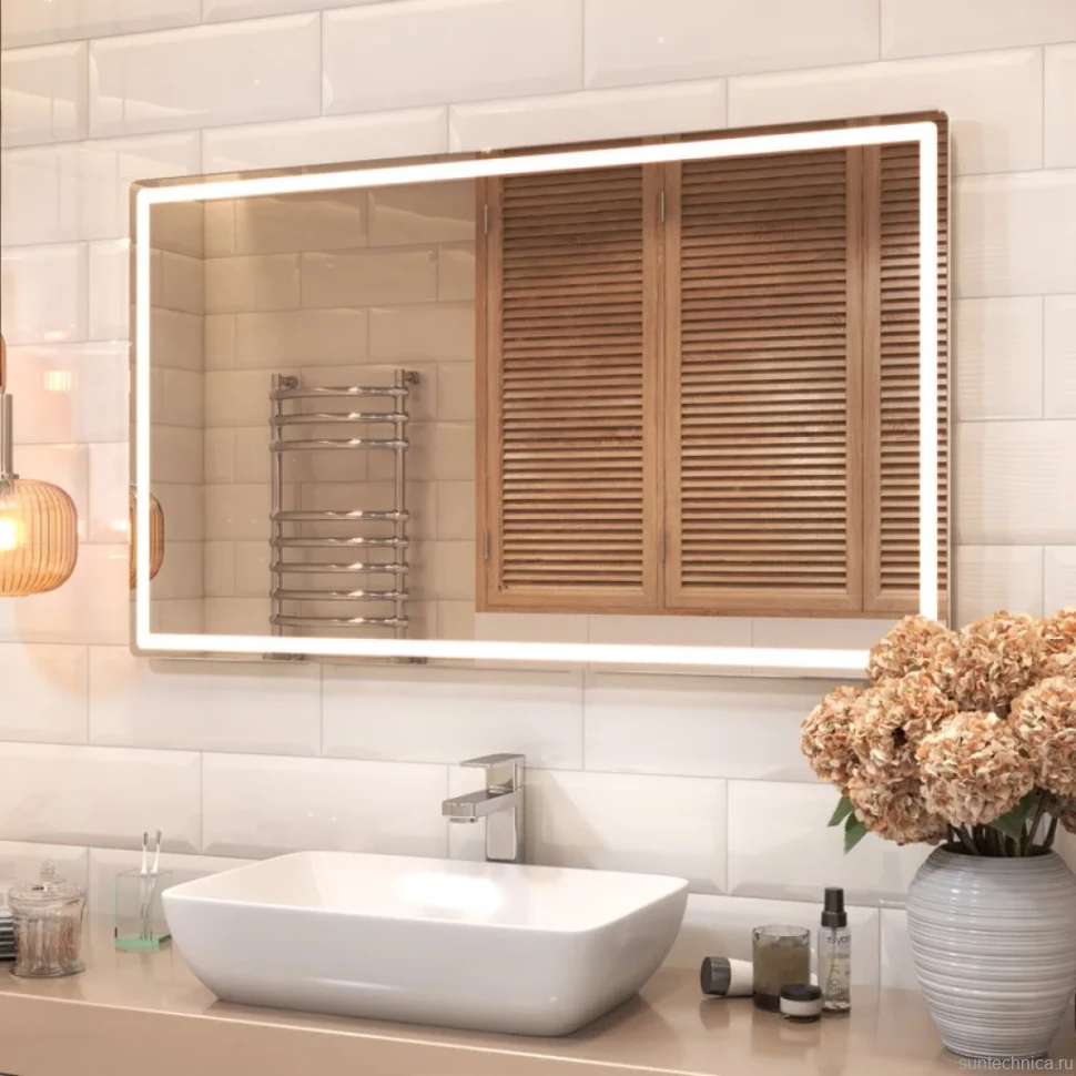 Зеркало Vigo Geometry Comfort 120 с подсветкой, с антизапотевателем