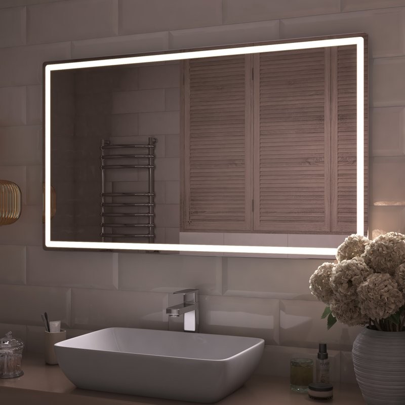 Зеркало Vigo Geometry Comfort 120 с подсветкой, с антизапотевателем