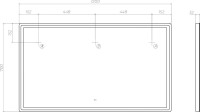 Зеркало Vigo Geometry Comfort 120 с подсветкой, с антизапотевателем