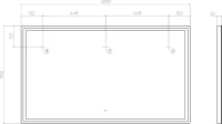 Зеркало Vigo Geometry Comfort 120 с подсветкой, с антизапотевателем
