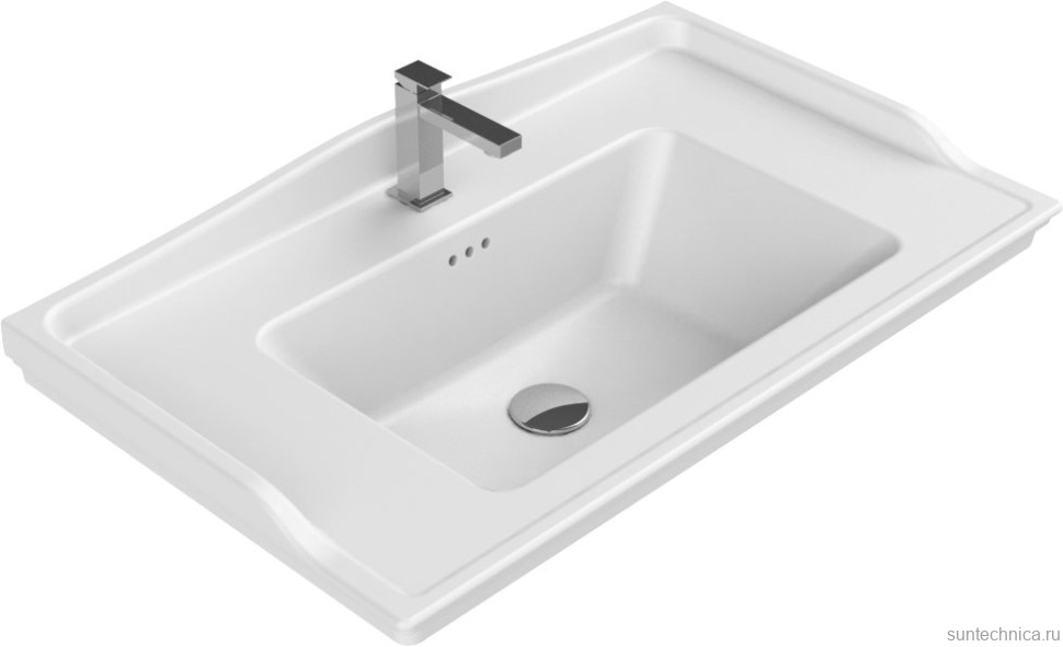 Тумба с раковиной Opadiris Карат 80 серебро