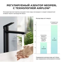 Комплект Накладная раковина Lavinia Boho Bathroom Sink Slim 33311003 + Смеситель Wellsee ICON! for life 182307000 матовый черный