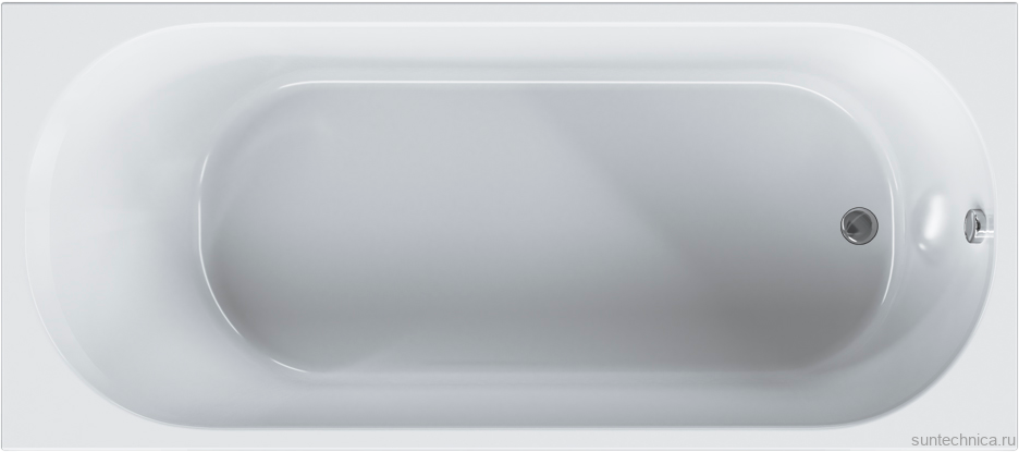 Акриловая ванна AM.PM X-Joy 170x75 см, пристенная, белая, с каркасом