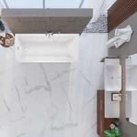 Акриловая ванна Vagnerplast Cavallo 150x70 см, пристенная, ультрабелая, с каркасом
