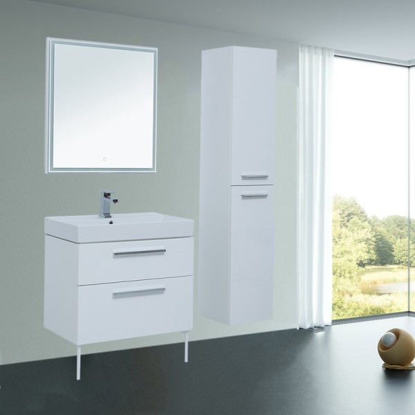 Мебель для ванной комнаты Aquanet Nova 75 белый глянец