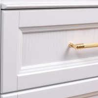 Тумба с раковиной ValenHouse Эстетика 80, белая, подвесная, ручки золото