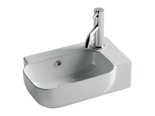 Раковина маленькая в туалет Ceramicanova Element CN6074L белый глянцевый