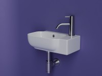 Раковина маленькая в туалет Ceramicanova Element CN6074L белый глянцевый