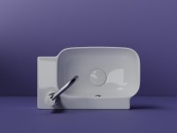 Раковина маленькая в туалет Ceramicanova Element CN6074L белый глянцевый