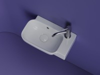 Раковина маленькая в туалет Ceramicanova Element CN6074L белый глянцевый