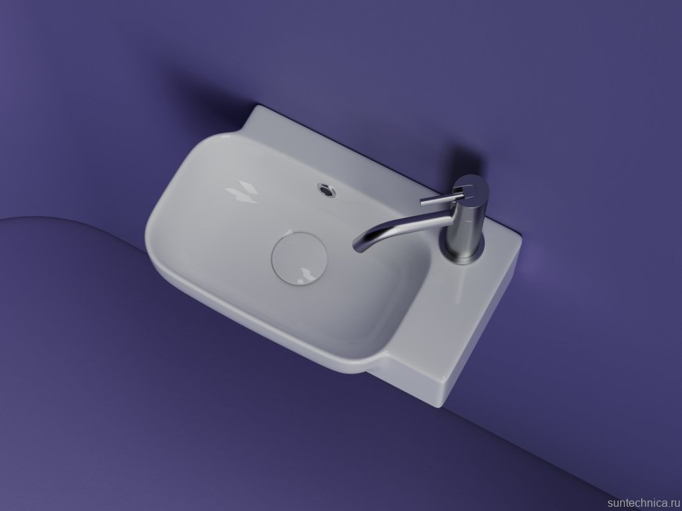Раковина маленькая в туалет Ceramicanova Element CN6074L белый глянцевый