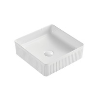 Накладная раковина Grossman Cristal GR-3061 40 глянцевая белая, квадратная, фаянс