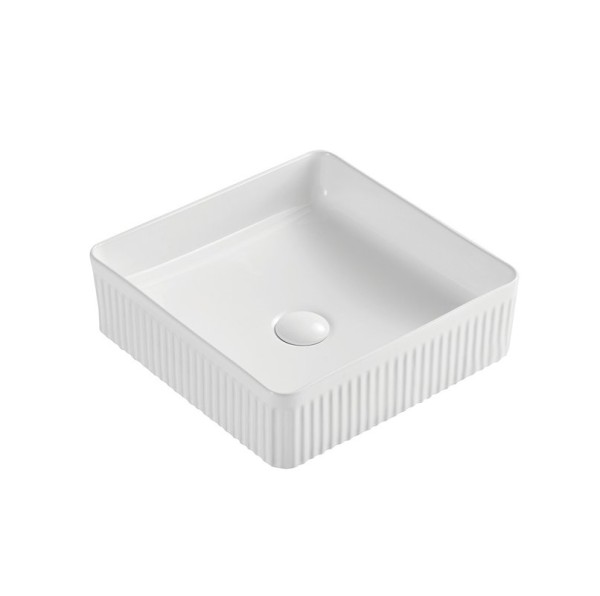 Накладная раковина Grossman Cristal GR-3061 40 глянцевая белая, квадратная, фаянс